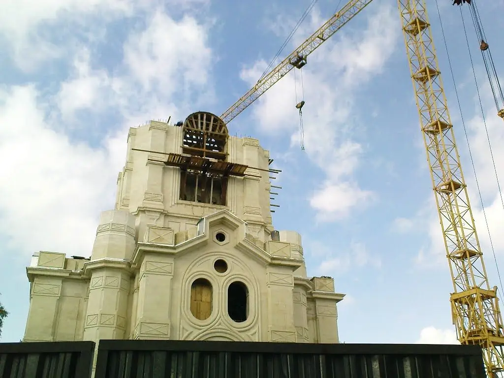 The construction of the bell tower