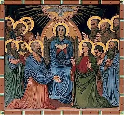 discesa dello spirito santo sull'iconografia degli apostoli