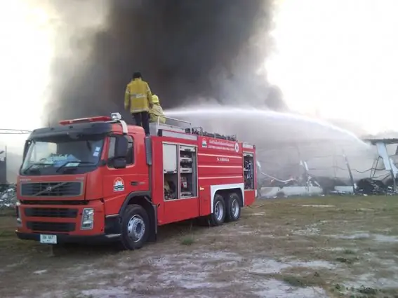 Pompiers au travail