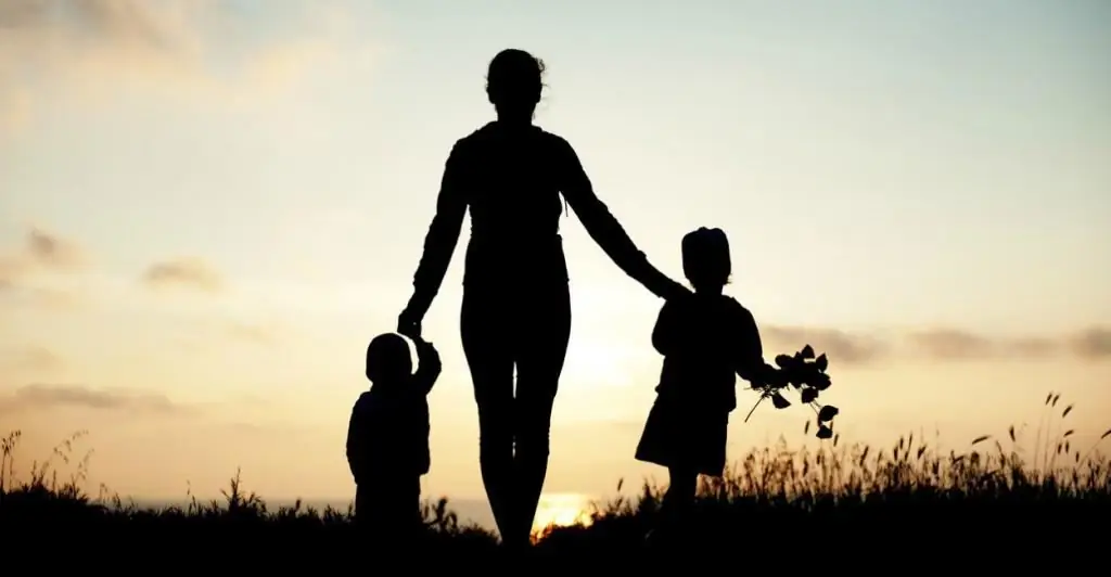 mother with two children